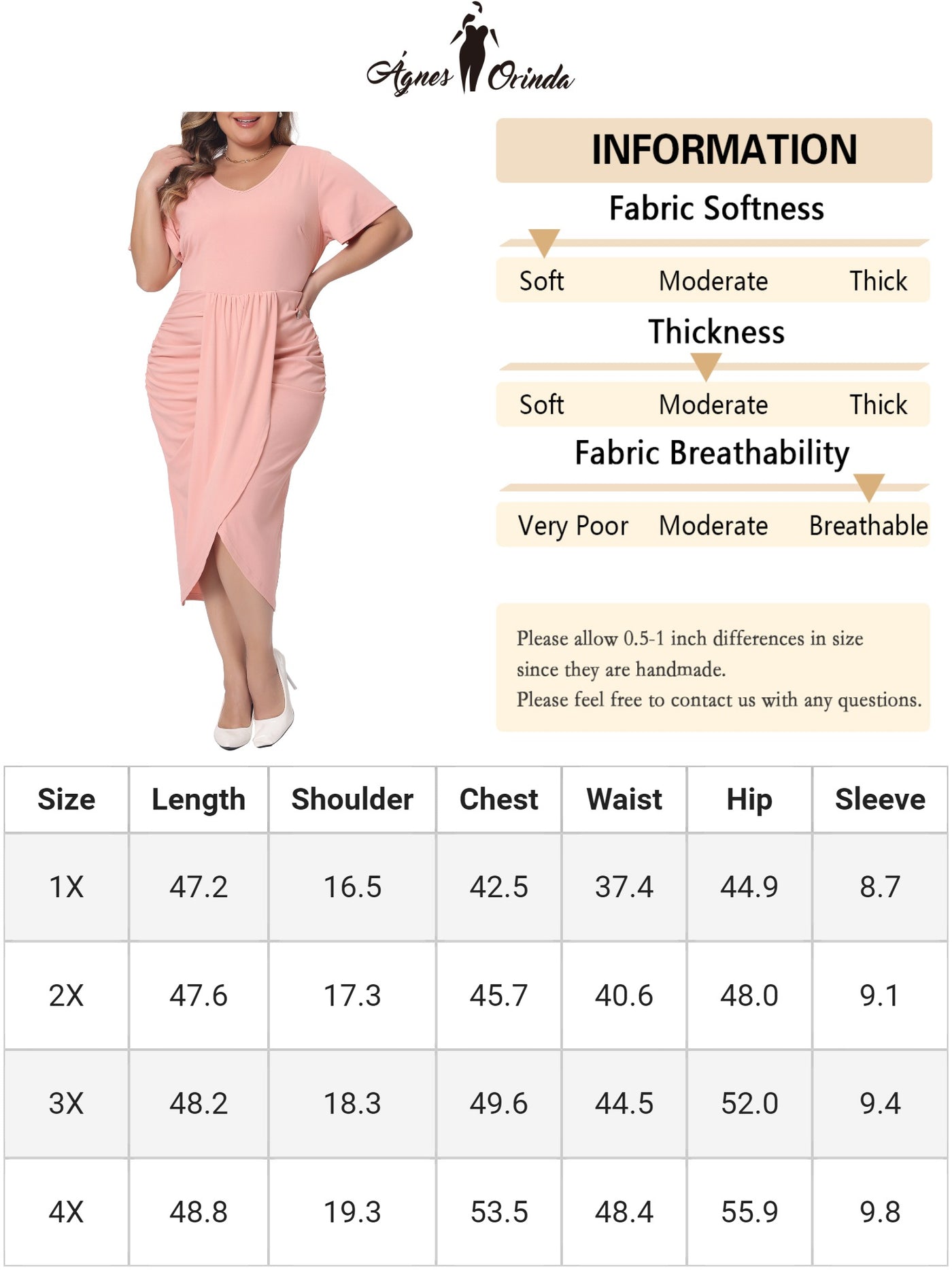 Bublédon Plus Size Dresses for Women Elegant Short Sleeve Wrap V Neck Ruched Slit Bodycon Cocktail Dress