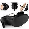 Bow Platform Ankle Strap Stiletto Heels Pumps for Women