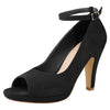 Platform Peep Toe Ankle Strap Stiletto Heel Pumps for Women
