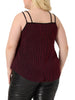 Plus Size Camisole for Women V Neck Sparkle Silvery Sleeveless Spaghetti Strap Cami Tank Tops