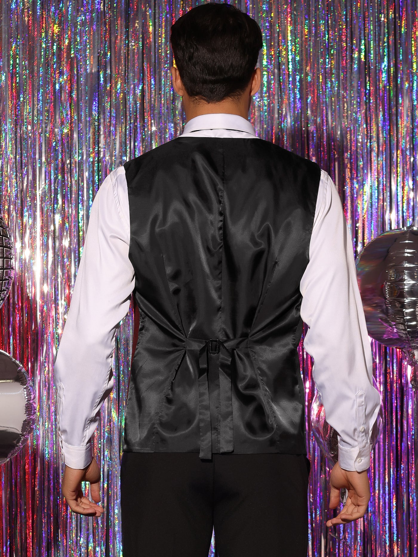 Bublédon Dress Waistcoats for Men's Slim Fit Tuxedo Classic Business Suit Vest