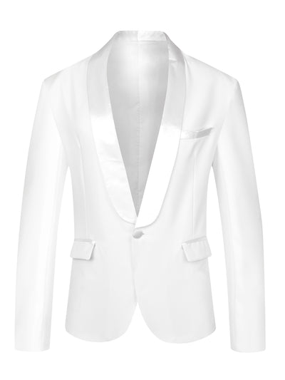 Wedding Blazers One Button Shawl Collar Formal Prom Sports Coats