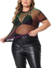 Glitter H Line Round Neck Short Sleeve Top