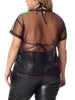 Glitter H Line Round Neck Short Sleeve Top
