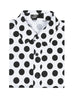 Polka Dots Pattern Point Collar Short Sleeves Printed Dress Shirts