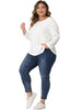 Waffle A Line Round Neck Long Sleeve Tunic