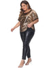 Plus Size for Full Sequin Tops Women Glitter Party Shirt Short Sleeve Sparkle Club Night Blouses