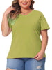 Plus Size T Shirts for Women Basic V Neck Short Sleeve Tops