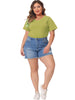 Plus Size T Shirts for Women Basic V Neck Short Sleeve Tops