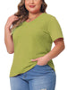Plus Size T Shirts for Women Basic V Neck Short Sleeve Tops