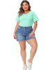 Plus Size T Shirts for Women Basic V Neck Short Sleeve Tops