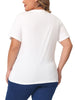 Plus Size T Shirts for Women Basic V Neck Short Sleeve Tops
