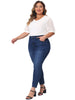 Plus Size Tops for Women V Neck Swiss Dots Puff Sleeve Shirts Loose Casual Blouses Tee Shirt