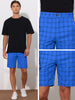 Plaid Summer Flat Front Checked Patterned Dress Shorts