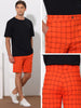 Plaid Summer Flat Front Checked Patterned Dress Shorts