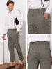 Plaid Cropped Flat Front Ankle Length Checked Dress Pants
