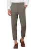 Plaid Cropped Flat Front Ankle Length Checked Dress Pants