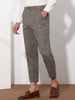Plaid Cropped Flat Front Ankle Length Checked Dress Pants