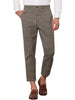 Plaid Cropped Flat Front Ankle Length Checked Dress Pants