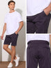 Stripes Pleated Front Business Summer Chino Dress Shorts