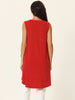 High Low Asymmetrical Top Sleeveless V Neck Irregular Hem Flowy Blouse Tops