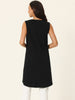 High Low Asymmetrical Top Sleeveless V Neck Irregular Hem Flowy Blouse Tops