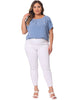 Woven H Line Round Neck Tulip Sleeve Blouse