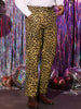 Animal Printed Dress Pants Flat Front Regular Fit Party Trousers