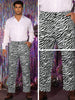 Animal Printed Dress Pants Flat Front Regular Fit Party Trousers