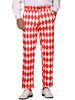 Argyle Pattern Regular Fit Flat Front Party Prom Dress Trousers