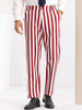 Striped Dress Pants Straight Leg Color Block Business Trousers
