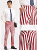 Striped Dress Pants Straight Leg Color Block Business Trousers