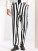 Striped Dress Pants Straight Leg Color Block Business Trousers