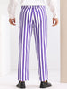 Striped Dress Pants Straight Leg Color Block Business Trousers
