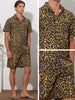 Animal Printed Hawaiian Summer 2 Pieces Pattern Shirts and Shorts Sets