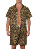 Animal Printed Hawaiian Summer 2 Pieces Pattern Shirts and Shorts Sets