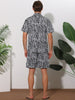 Animal Printed Hawaiian Summer 2 Pieces Pattern Shirts and Shorts Sets
