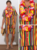 Rainbow Hawaiian 2 Pieces Vacation Beach Shirt and Shorts Sets