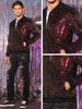 Sequin Zipper Long Sleeves Party Disco Shiny Bomber Jacket