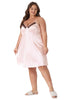 Plus Size Nightgown for Women Satin Camisole V-Neck Sleeveles Lace Trim Lingerie Dress Sleepwear