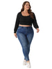 Brushed Regular Fit Off The Shoulder Crop Top
