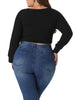 Brushed Regular Fit Off The Shoulder Crop Top