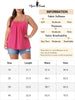 Plus Size Cami for Women Adjustable Strap Elegant Basic Pleated Camisole Sleeveless Tank Tops