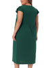 Plus Size Nightgown for Women Sleepwear Lace V Neck Cap Short Sleeves Nightshirt Sleepdress