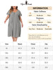 Plus Size Nightgowns Short Sleeve Round Neck Soft Nightshirt with Pockets Pajama
