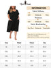 Plus Size Nightgowns Short Sleeve Round Neck Soft Nightshirt with Pockets Pajama