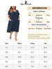 Plus Size Nightgowns Short Sleeve Round Neck Soft Nightshirt with Pockets Pajama