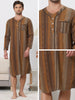 Striped Print Nightgown for Men&