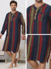 Striped Print Nightgown for Men&