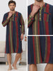 Striped Print Nightgown for Men&
